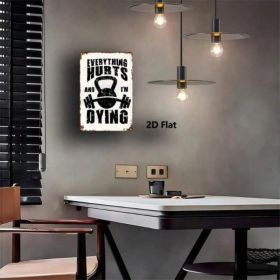 1pc Vintage Gym Metal Sign Plaque, Heavy Duty Weightlifting Rustic Wall Decor (Option: Tin)