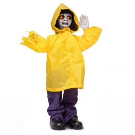 Animatronic Haunted Boy With Light Up Eyes And Creepy Sound (Option: YELLOW)
