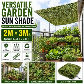 2x3M Camouflage Netting Military Camo Net Camping Blind Sunshade Car Cover UV (Option: A)