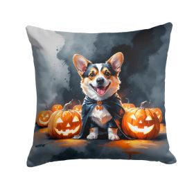 Corgi Puppy Halloween Throw Pillow Machine Washable, Indoor Outdoor Decorative Pillow for Couch, Bed or Patio, 18Hx18W (Option: Default)