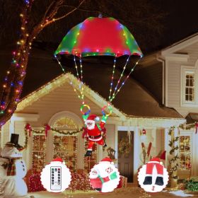 LED Santa Parachute Christmas Lights, 8 Modes, Remote Control, Multicolor (Option: Red)