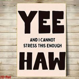 1pc Vintage YEE And I Can't Stress This Enough, Funny Iron Wall Sign Decor (Option: Tin)