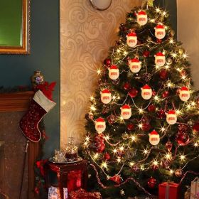 8.5FT Santa Claus Christmas String Lights, 10 Lights, Plug-In Decor (Option: Red)