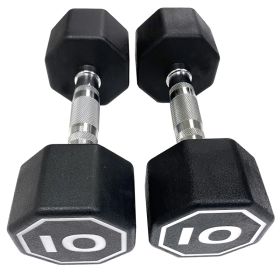 Premium Octagonal Dumbbell, Large Numbers Hard Chrome Plated Handle Dumbbells to Assist with Push-Ups, 10 lbs set of 2 [Support for self-pickup f (Option: as picture)