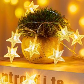 Minetom 50 LED Star String Lights, 17ft Fairy Lights Battery Operated (Option: Warm White)
