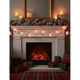 8.5FT 10-Light Santa Claus Christmas String Lights (Option: Red)