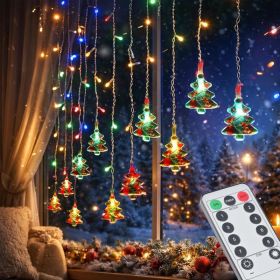 4M Multicolor Icicle Curtain Lights, 108 LEDs, 8 Modes & Dimmable (Option: MULTI)