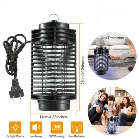 Indoor Electric Flying Bug Trap, Low Noise Photocatalyst Mosquito Lamp, Easy Clean Detachable Bottom Tray Insect Killer (Option: AS  PIC)