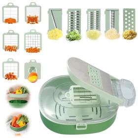 Vegetable Chopper Pro, Multi-Function Food Slicer, Kitchen Prep Cutter, Manual Veggie Dicer, Easy Slice & Grate Tool (Option: 20-piece set)