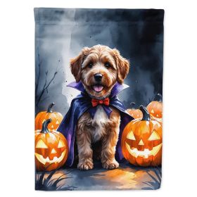 Chocolate Labradoodle Puppy Halloween House Flag Large Porch Sleeve Pole Decorative Outside Yard Banner Artwork Wall Hanging, Polyester, House Si (Option: Default)