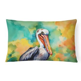 Hippie Animals Throw Pillow Throw Pillow for Indoor Couch Bed Outdoor Patio Washable, Pelican 4023,12Hx16W (Option: Default)