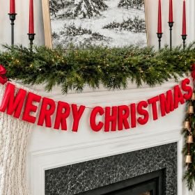 6.6FT Merry Christmas Banner, Festive Holiday Party Decor (Option: Red)