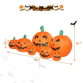 7ft Classic 7pcs LED String Lights 7pcs Pumpkin Inflatable Halloween Decoration (Option: Defaulttitle)