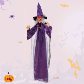 Hanging Halloween Decoration With Pre-Recorded Phrases (Option: Purple)