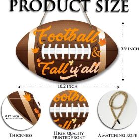 1 pc Rugby wooden home crafts, doorplate pendants, party and festival plaques, sign decorations, paintings (Color: 6)
