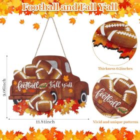 1 pc Rugby wooden home crafts, doorplate pendants, party and festival plaques, sign decorations, paintings (Color: 14)