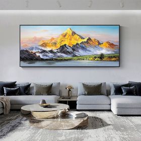 Hand Painted Oil Painting Large Landscape Oil Painting Original Mountain Canvas Painting Abstract Painting Modern Art Acrylic Painting Living Roo (style: 01, size: 60x120cm)