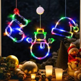 3 Pack Multicolor Indoor Christmas Window Lights (Option: MULTI)