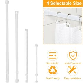 Heavy Duty Tension Curtain Rod, Non-Slip Carbon Steel Spring Loaded Curtain Rod (30-50cm/11.8-19.7in) - No Drilling, Tool-Free Installation for B (Option: 150cm)
