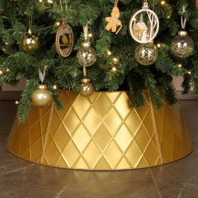 Gold Metal Christmas Tree Collar, Diamond Pattern, 20.8 27.5 (Option: Gold)