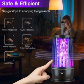 Rechargeable Mosquito Killer Lamp Bug Zapper with Night Light Strap Mosquito Catcher with Max 1615Square Feet Range UV Light for Indoor Outdoor (Option: White)